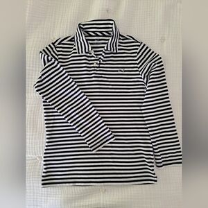 Vineyard Vines Striped Long Sleeve Polo Shirt. Size 7 Kids